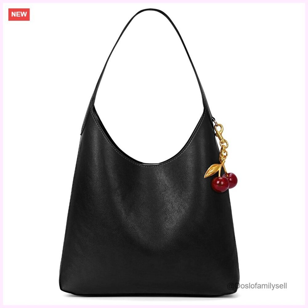 Faux Suede Hobo Bag Vegan Leather Shoulder Tote Slouchy Designer Purse